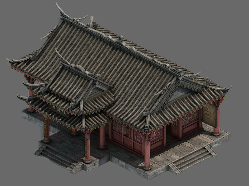 古建筑模型制作,